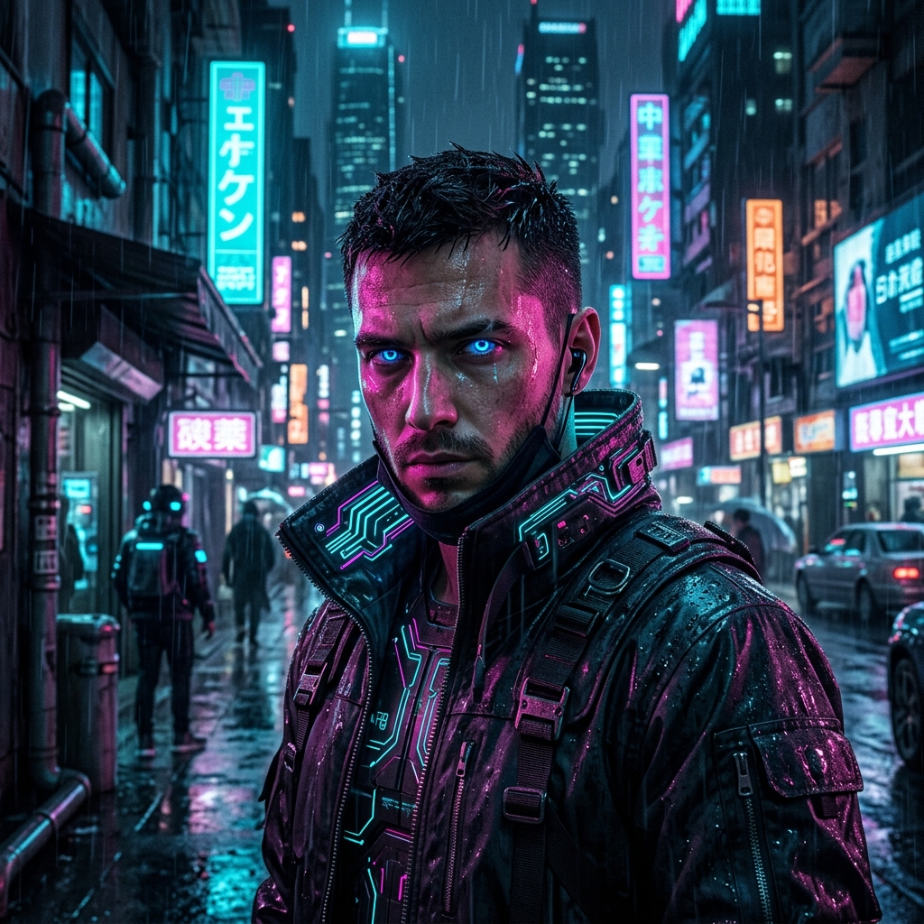 Cyberpunk CEO 4K portrait