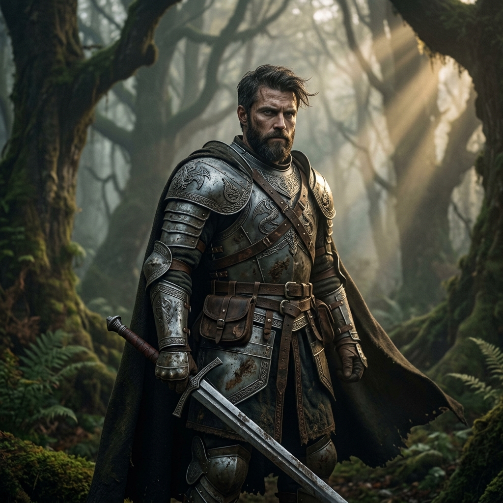 Fantasy Knight 4K portrait